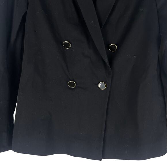 AYR The Coast Double Breasted Blazer Jacket Black Size 2 - Picture 5 of 11